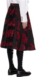 Chopova Lowena Black Celosia Denim Skirt