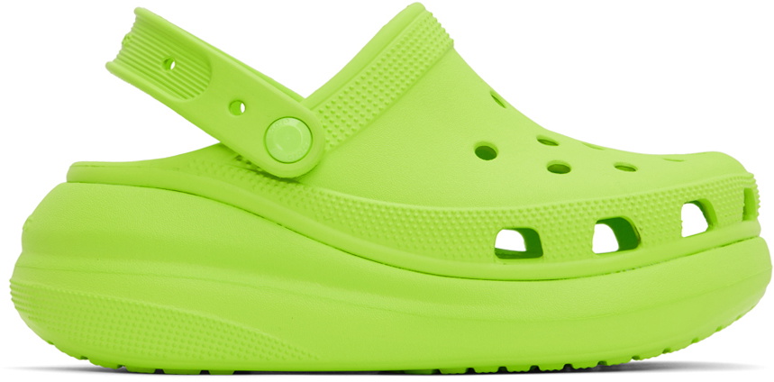 Neon green best sale platform crocs