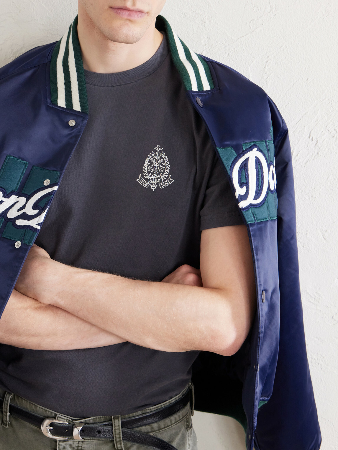 Aimé Leon Dore - Logo-Print Cotton-Jersey T-Shirt - Gray