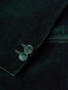 Mr P. - Cotton-Blend Velvet Tuxedo Jacket - Green