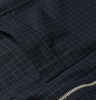Club Monaco - Checked Cotton-Blend Blouson Jacket - Blue