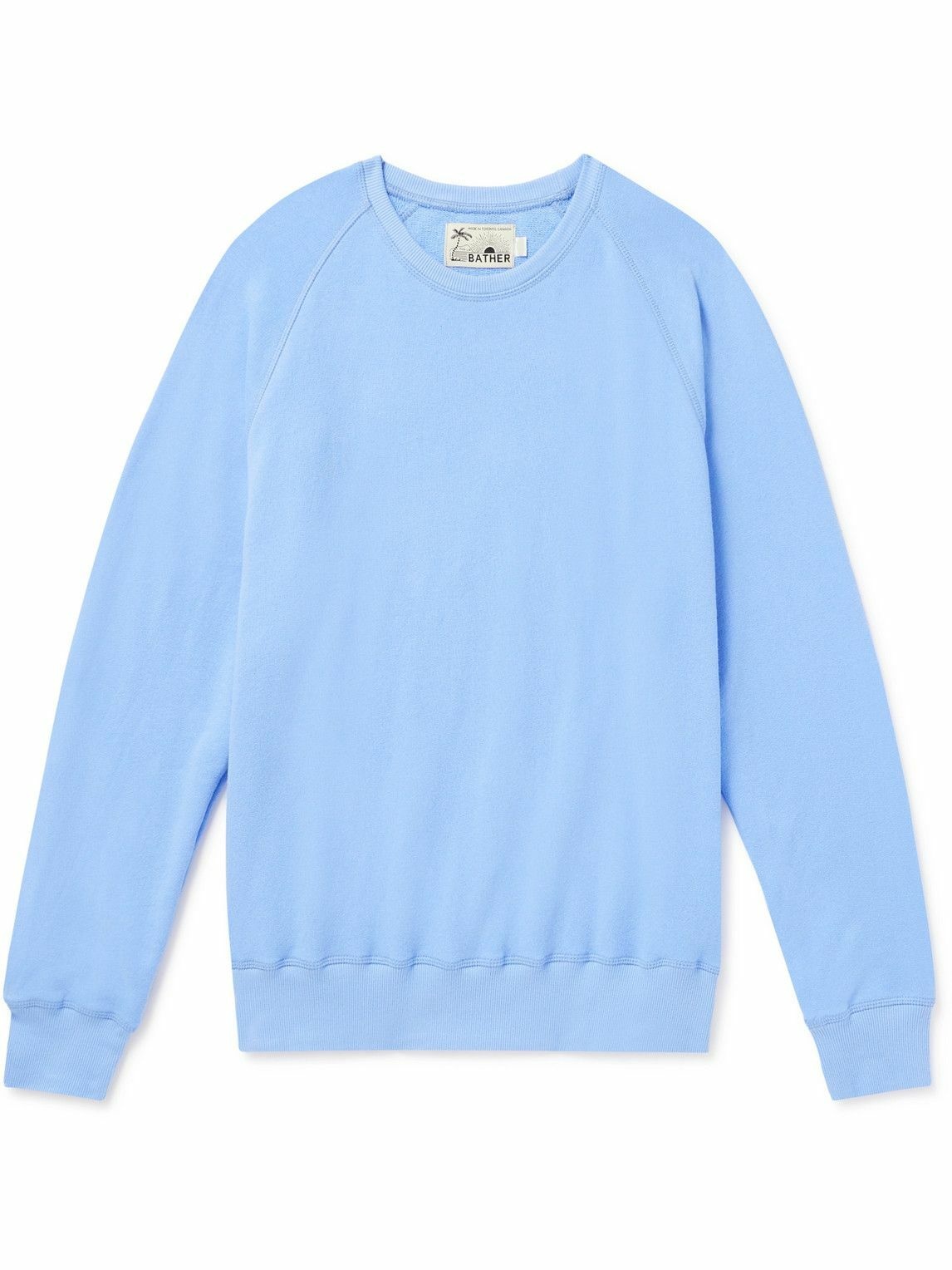 Bather - Organic Cotton-Jersey Sweatshirt - Blue Bather