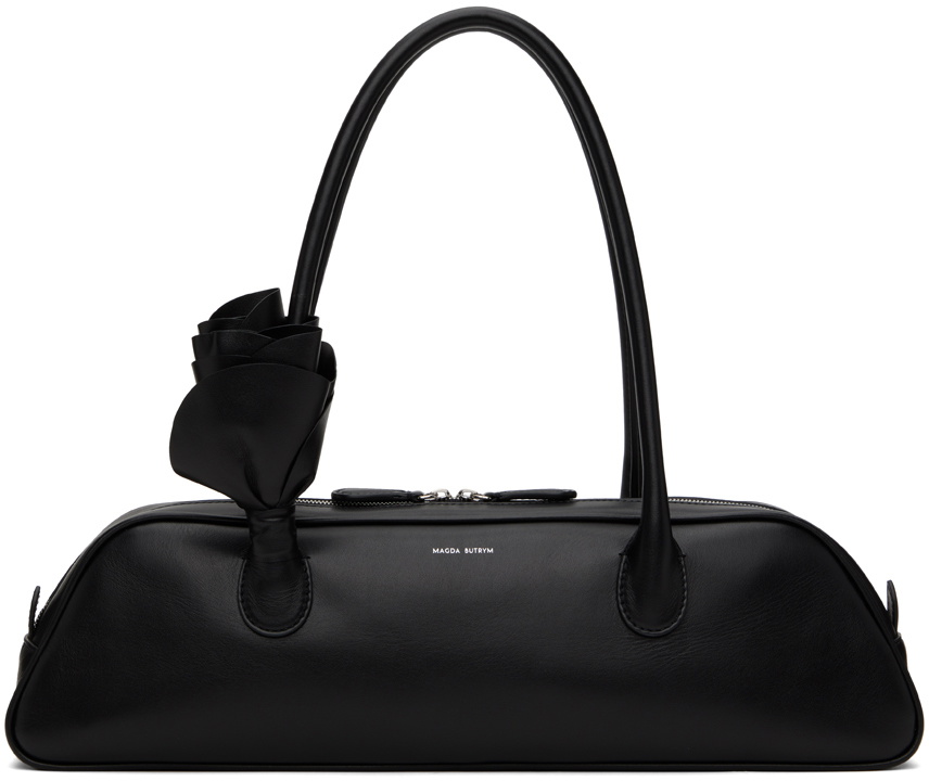 トートバッグ Magda Butrym Brigitte Trapeze Bag Brigitte trapeze bag in black leather and silver