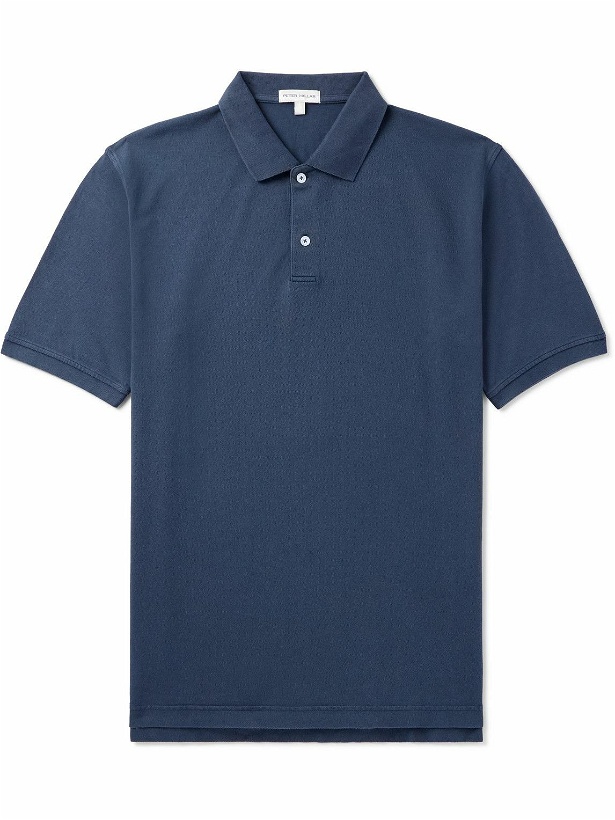 Photo: Peter Millar - Sunrise Garment-Dyed Cotton-Piqué Polo Shirt - Blue