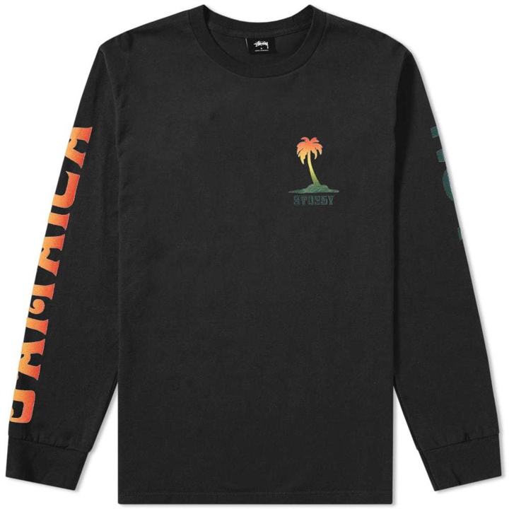 Photo: Stussy Long Sleeve Jamaica NP Tee Black