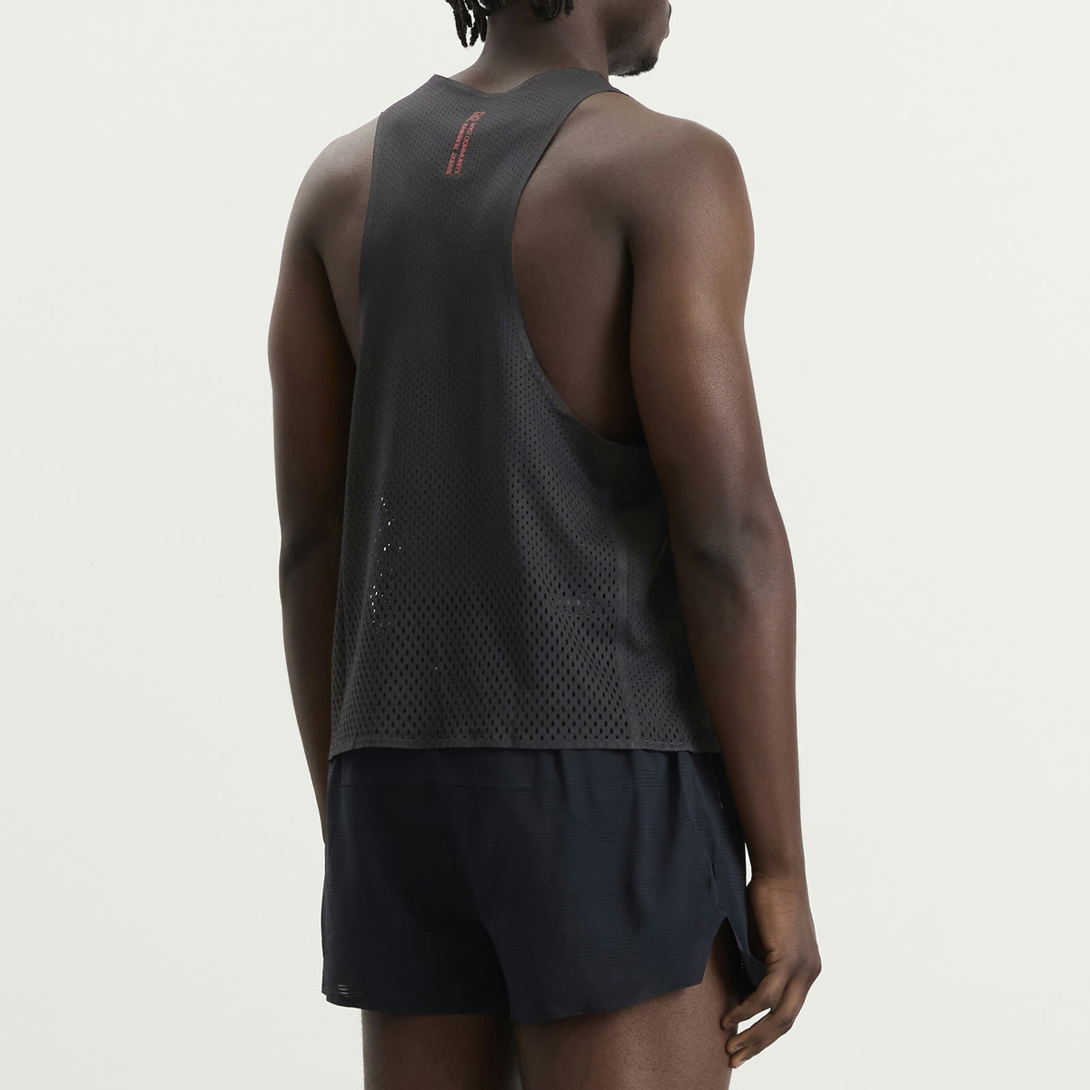 Bandit Men's Open Mesh Gradient Cut Race Singlet in Black