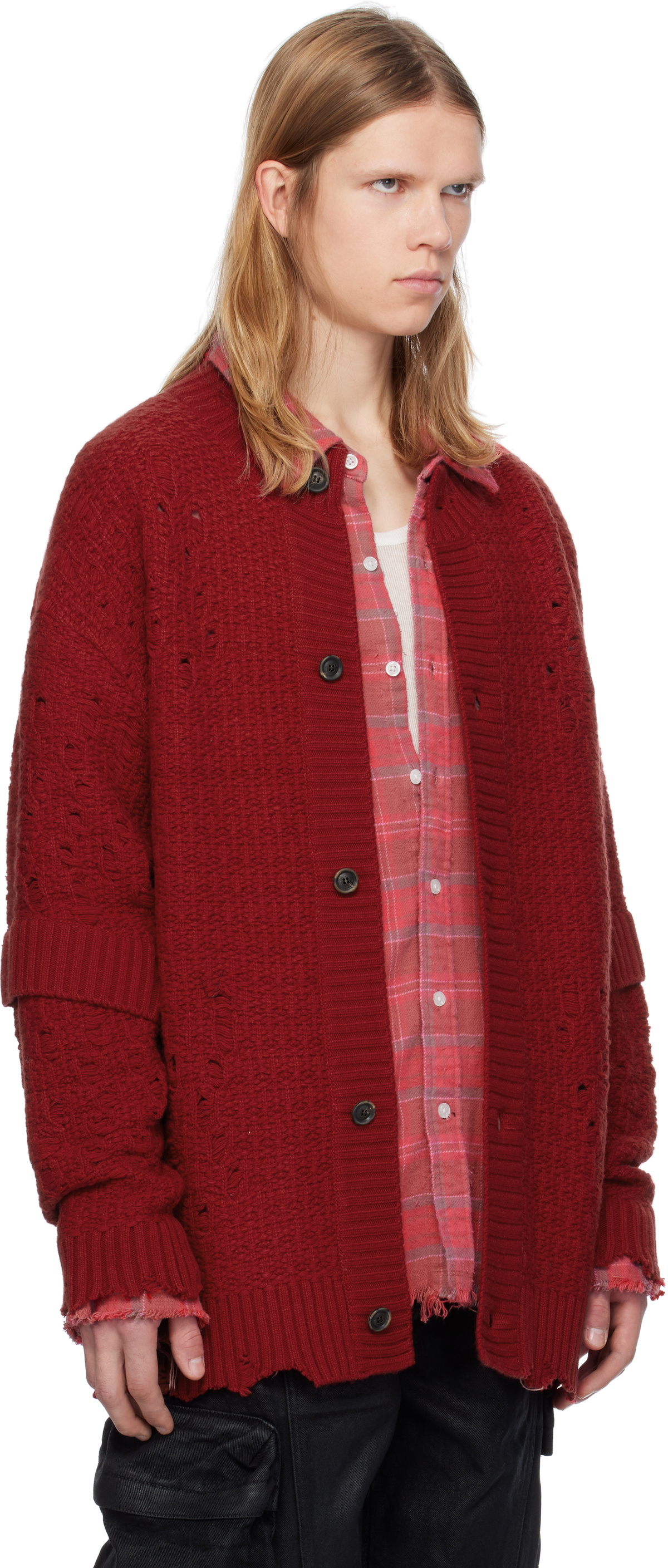Andersson Bell Red Roghen Wool Long Cardigan