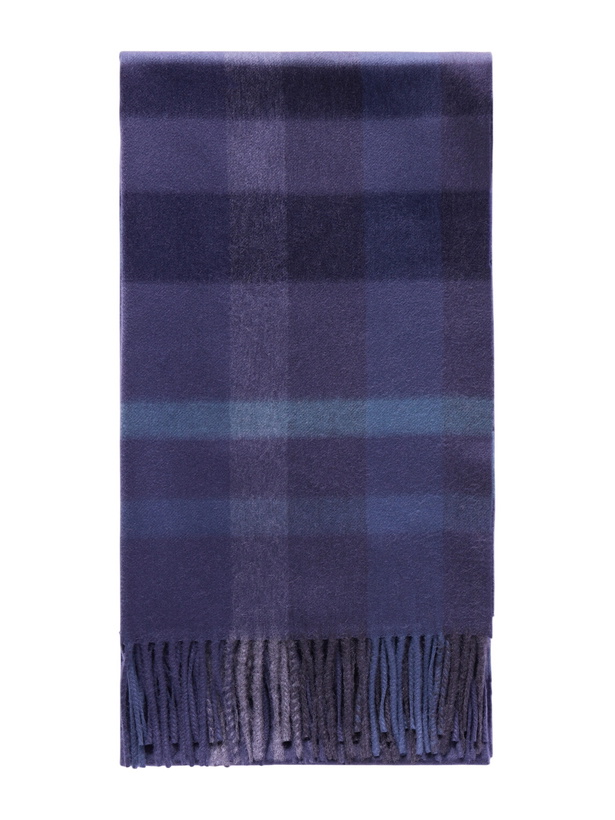 Photo: Johnstons of Elgin - Tantallon Fringed Checked Cashmere Scarf