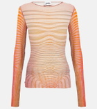 Jean Paul Gaultier Morphing Stripes mesh top