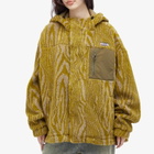 Martine Rose Women's Oversized Fleece Jacket in Green-Beige