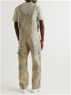 MCQ - Wide-Leg Tie-Dyed Cotton-Twill Dungarees - Neutrals