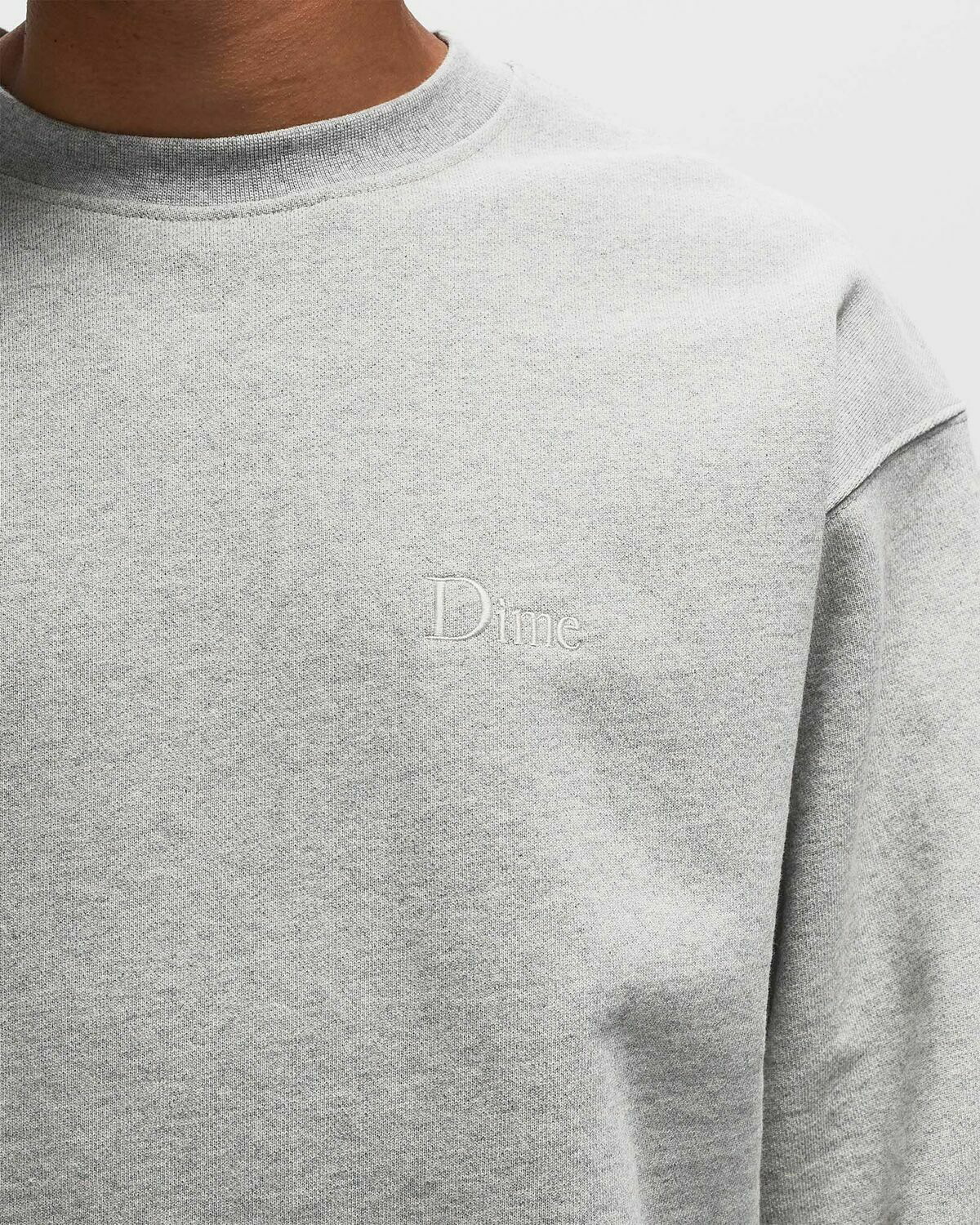 Dime Mtl Classic Small Logo Crewneck Grey Sweatshirt Dime