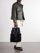 Master-Piece - Leather and Suede-Trimmed CORDURA® Backpack