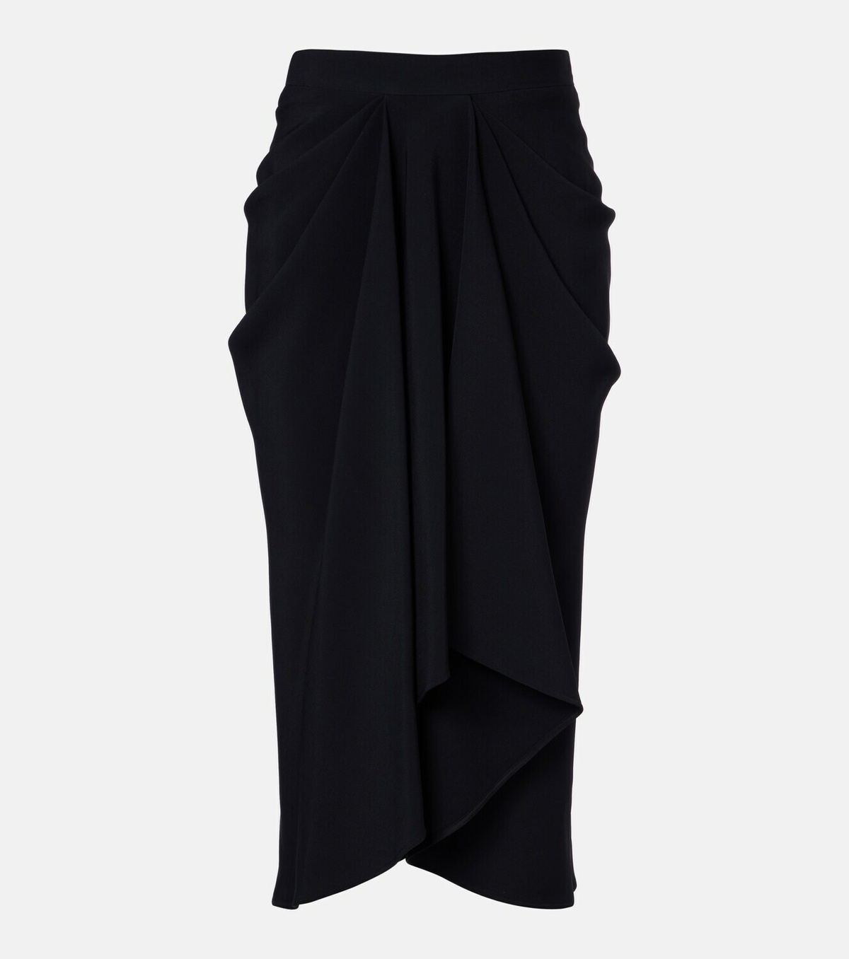 Givenchy Draped crêpe cady midi skirt