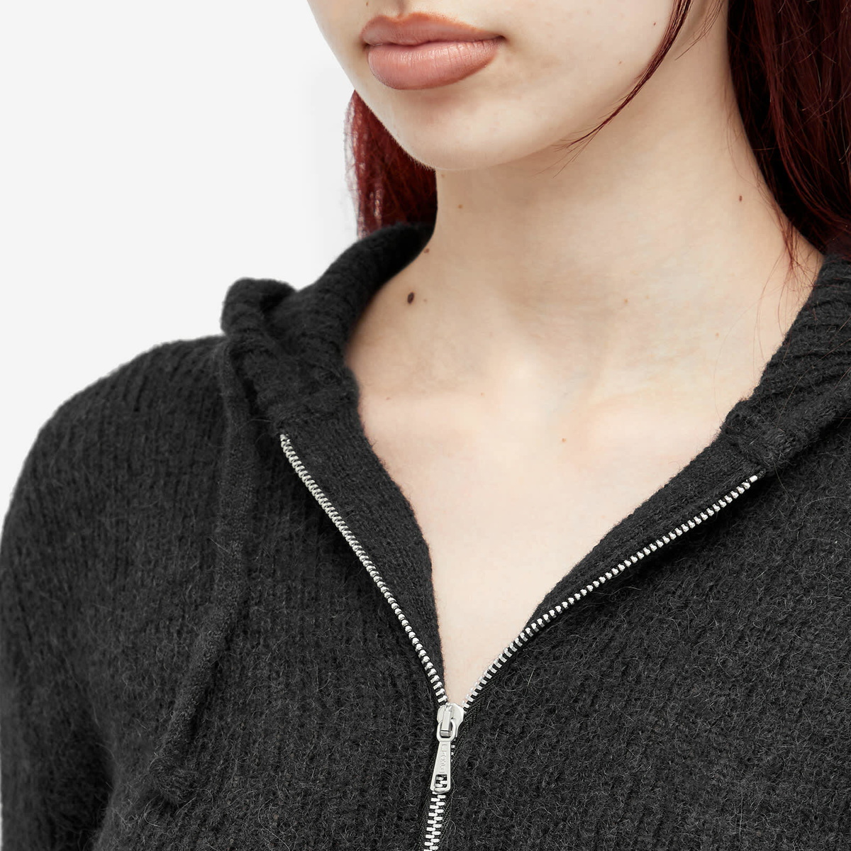 Our Legacy Women's Compact Hood in Black Fuzzy Alpaca Our Legacy