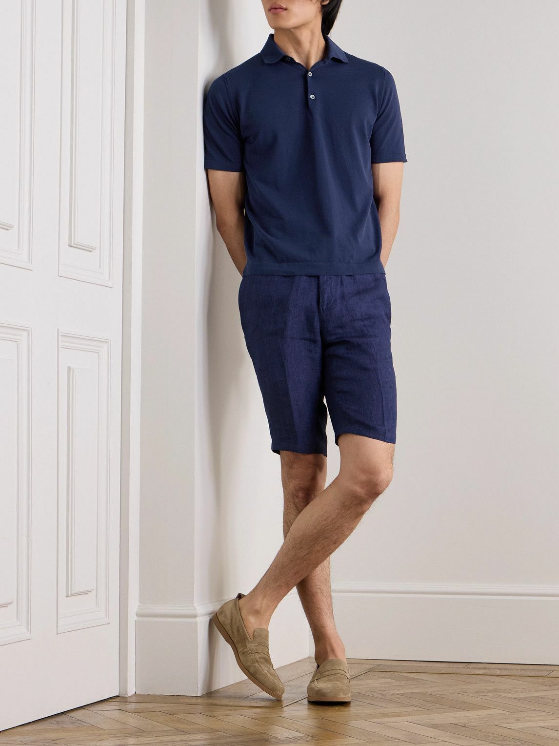 De Petrillo - Cotton Polo Shirt - Blue
