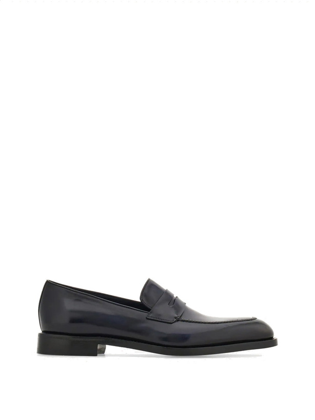 Photo: Ferragamo Mens Tramezza penny loafer in Blue