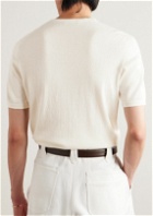 Saman Amel - Slim-Fit Cotton and Cashmere-Blend T-Shirt - Neutrals
