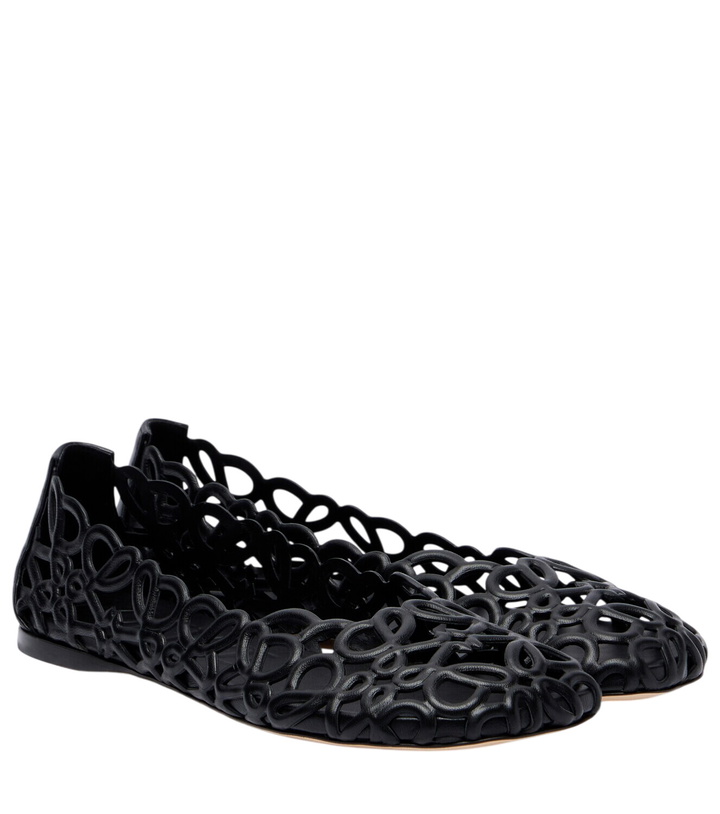 Photo: Loewe Petal Anagram leather ballet flats