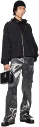 HELIOT EMIL Gray Liquid Metal Cargo Pants