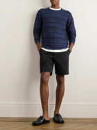 Mr P. - Straight-Leg Cotton and Linen-Blend Cargo Shorts - Black