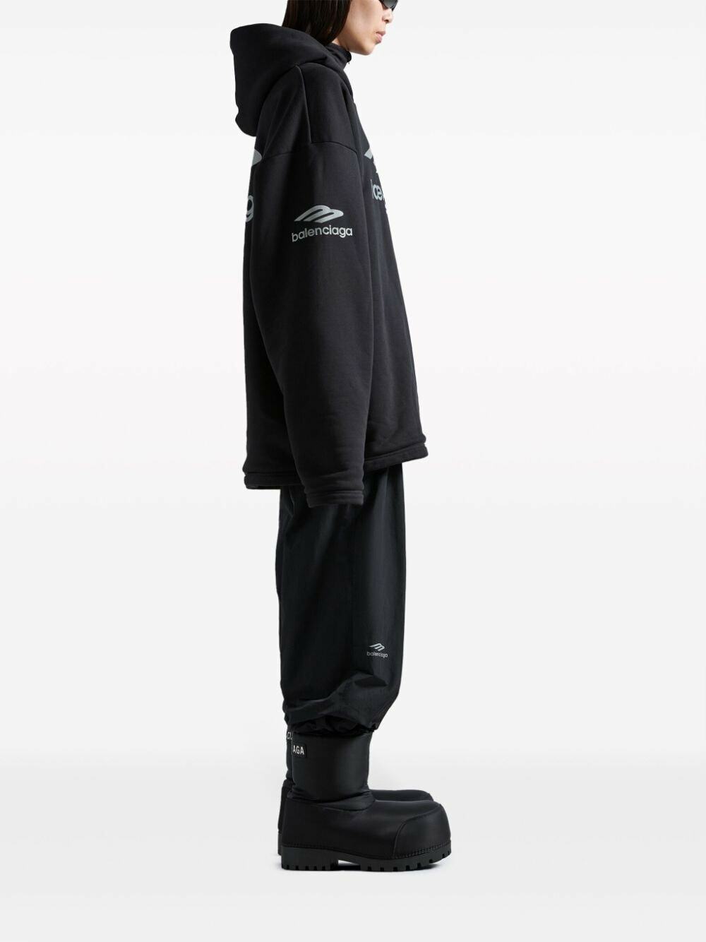 早期完売★BALENCIAGA 3b Sports Icon Water Repellent パーカー BALENCIAGA - 3b Sports Icon Water Repellent Cotton Hoodie