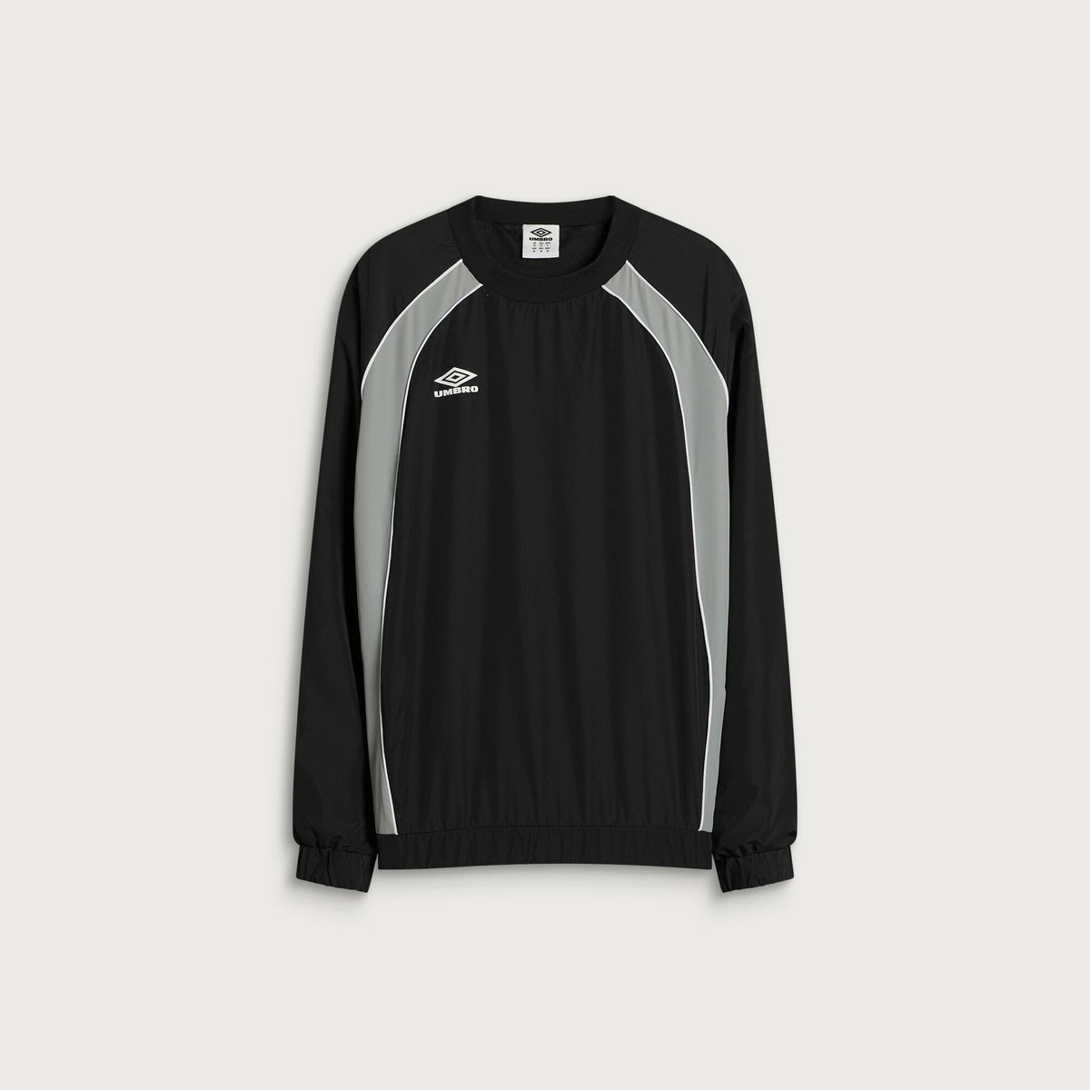 Umbro Men's Panelled Sweatshirt in Black/Neutral Gray/Brilliant White