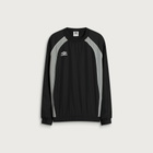 Umbro Men's Panelled Sweatshirt in Black/Neutral Gray/Brilliant White