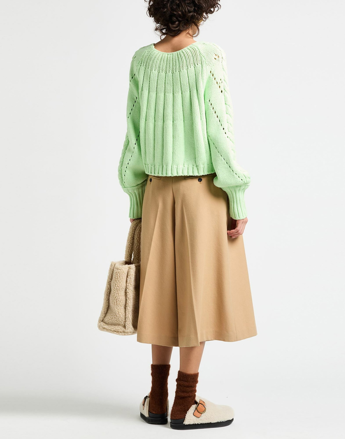 Free People Womens Sweater Light in Green