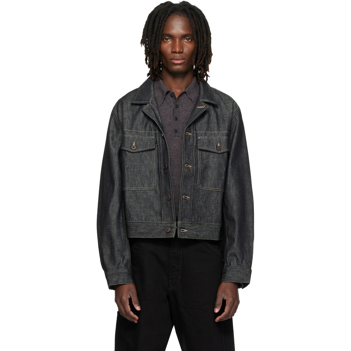 Lemaire Workwear Denim Overshirt Green Lemaire