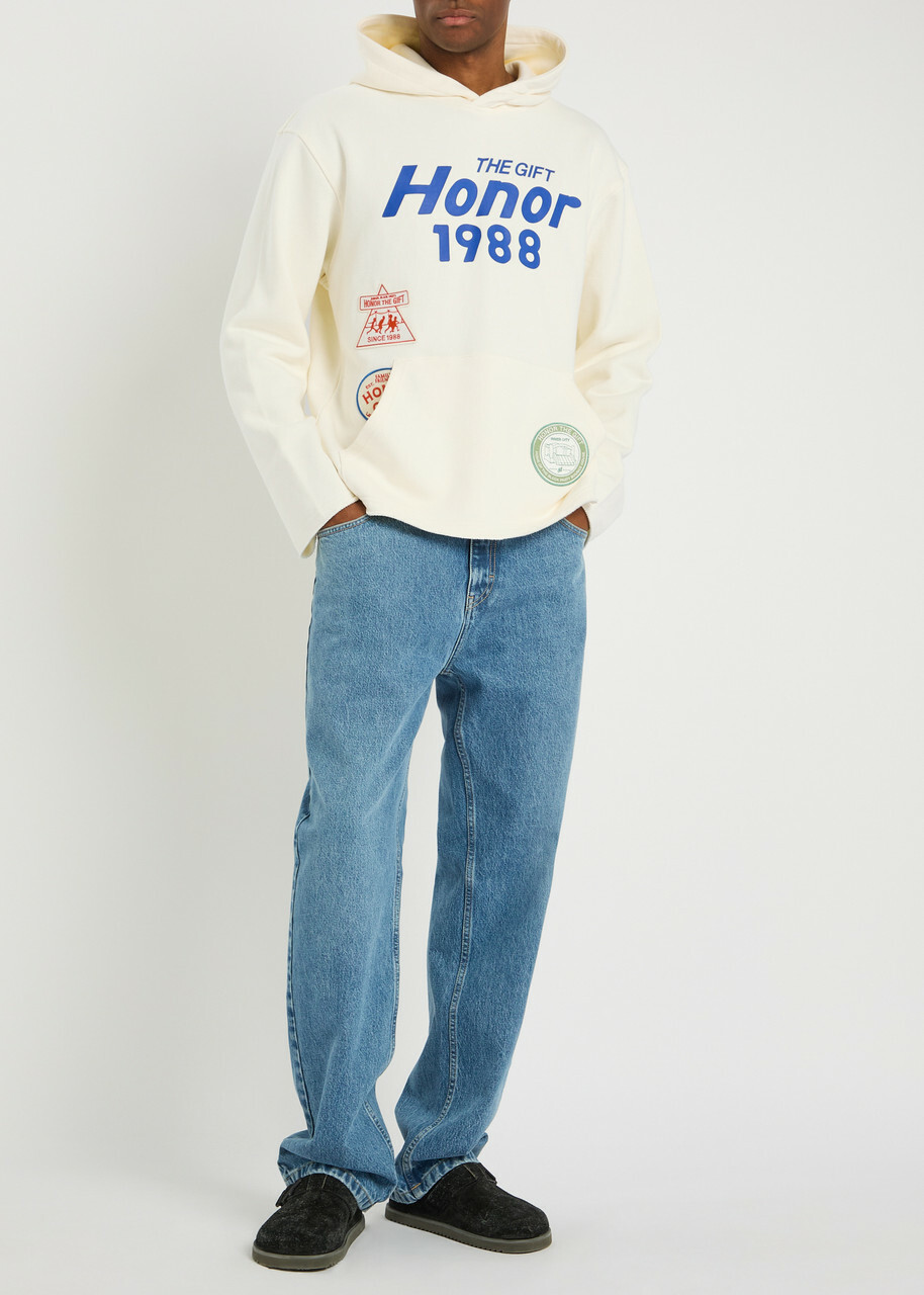 Honor The Gift Hooded Cotton Sweatshirt Off White