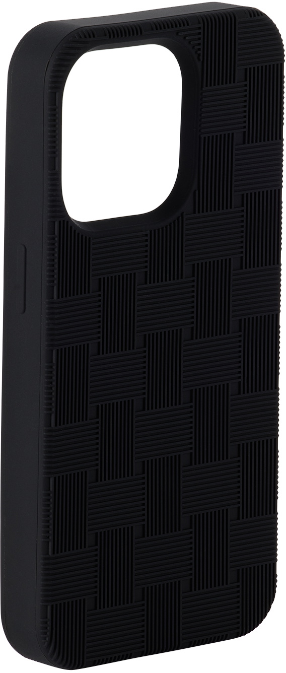 Bottega Veneta Black Intreccio iPhone 15 Pro Case