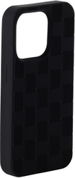 Bottega Veneta Black Intreccio iPhone 15 Pro Case