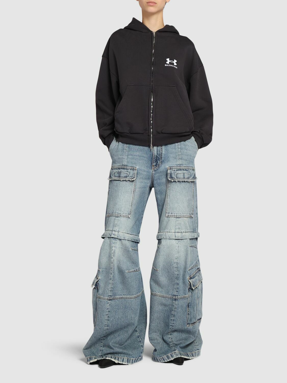 BALENCIAGA Cotton Zip-up Hoodie Balenciaga