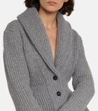 Alexander McQueen Ribbed-knit wool peplum cardigan