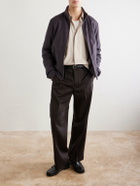 Herno - Silk and Cashmere-Blend Twill Bomber Jacket - Gray