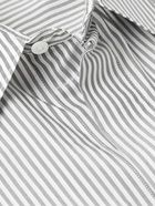 UMIT BENAN B - Striped Silk Shirt - Gray