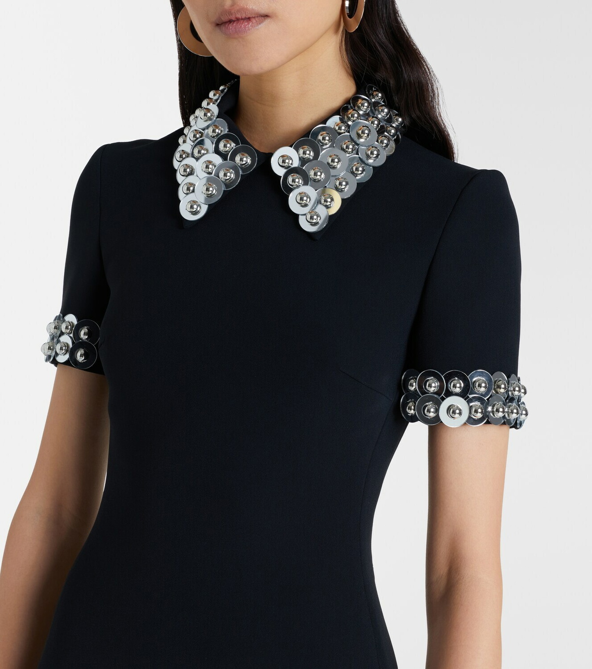 David Koma Embellished cady midi dress