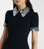 David Koma Embellished cady midi dress