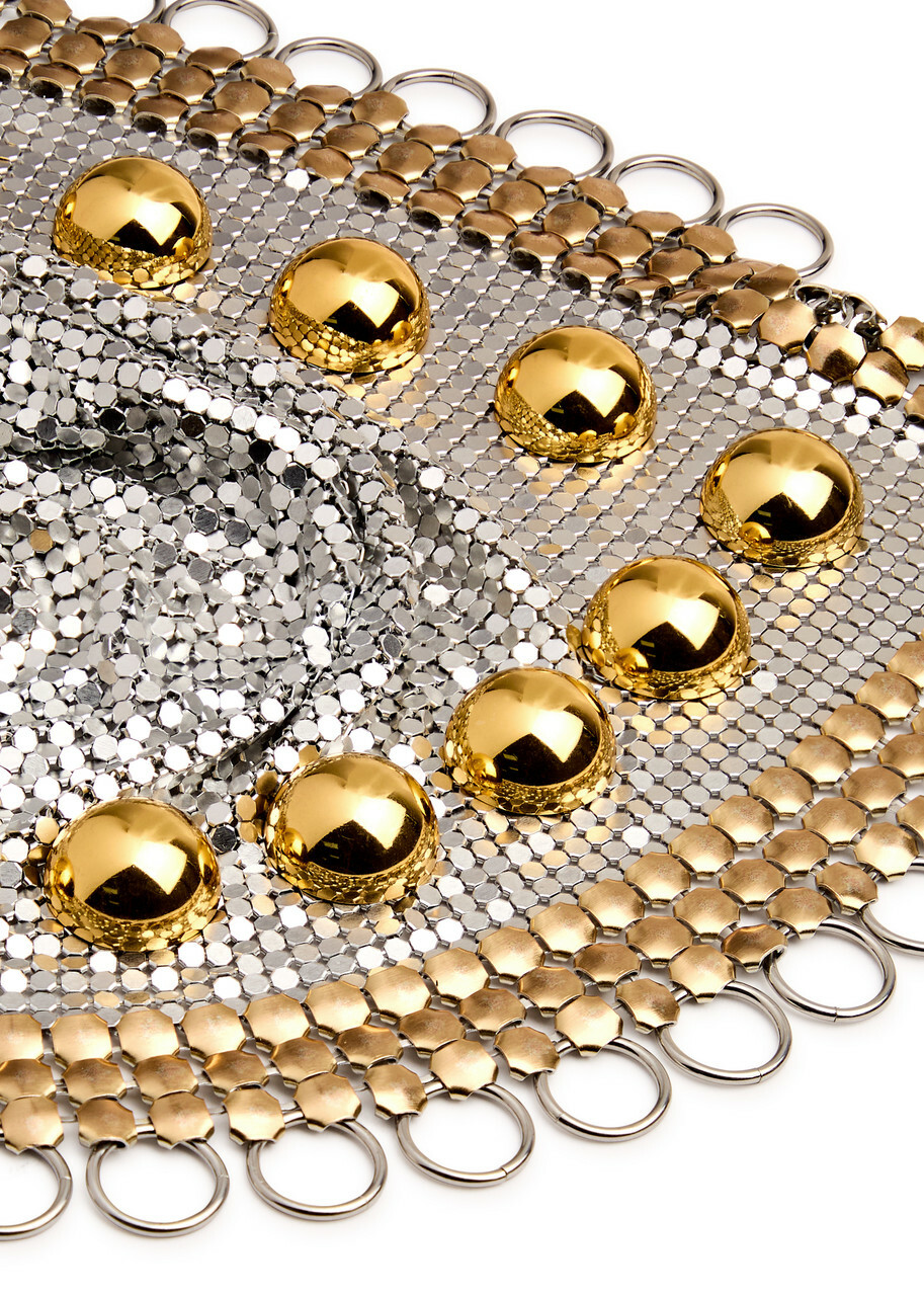 Rabanne Embellished Chainmail Scarf - Silver - One Size Paco
