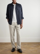 De Bonne Facture - Wide-Leg Pleated Linen and Wool-Blend Trousers - Neutrals