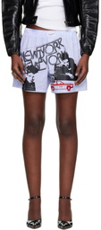 VAQUERA Blue & White Boxer Shorts