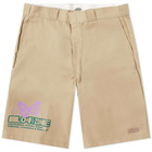 Lo-Fi x Dickies Psychedelics Work Shorts in Khaki