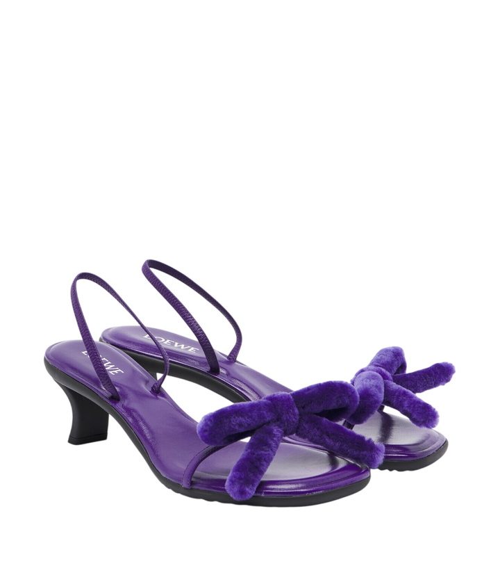 Photo: Loewe Mimi shearling and leather slingback sandals
