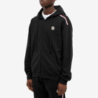 Moncler Men's Logo Zip Hoody in Black