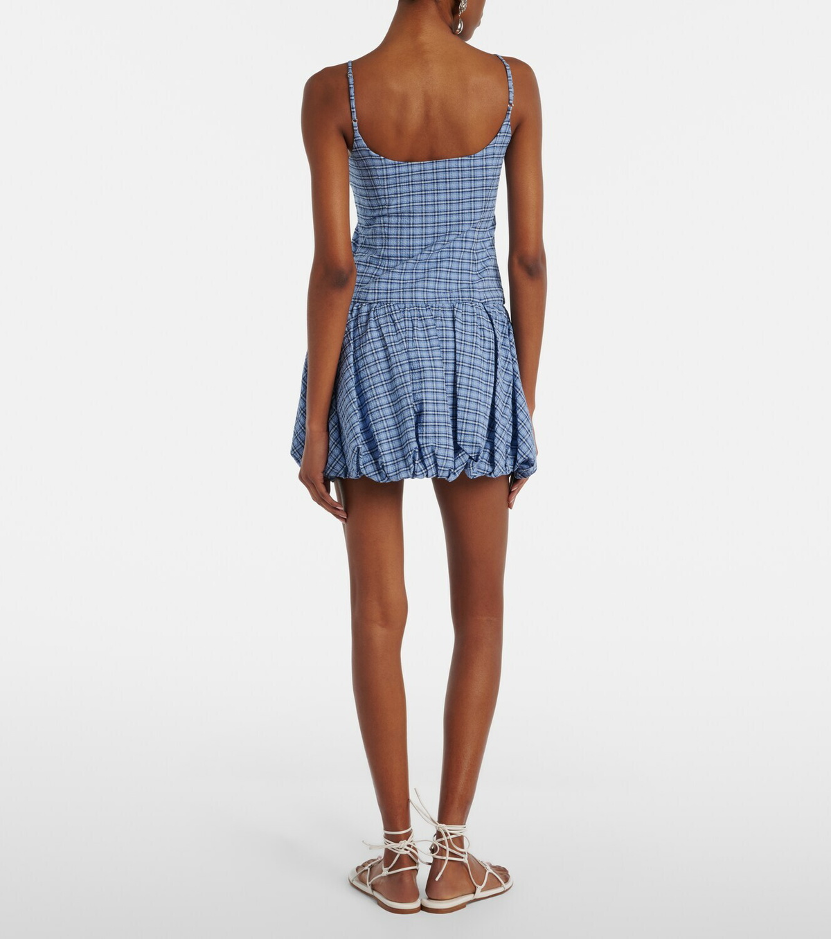 Faithfull Pelea checked cotton minidress