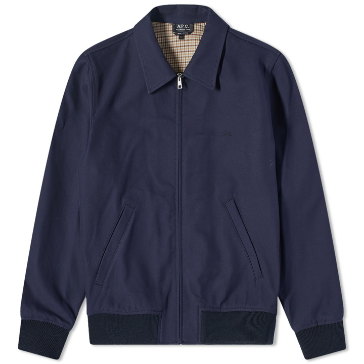 Photo: A.P.C. Men's Sutherland Harrington Jacket in Dark Navy