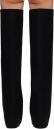 sacai Black Wool Melton Pants Tall Boots