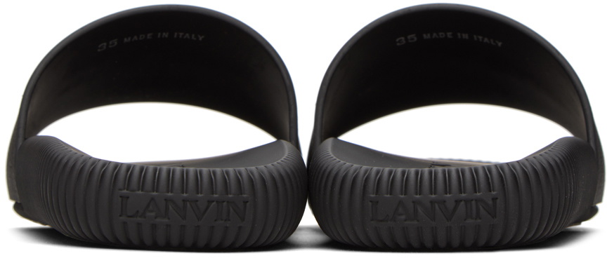 Lanvin Black Arpege Slides