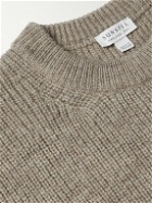 Sunspel - Ribbed Wool Sweater - Brown